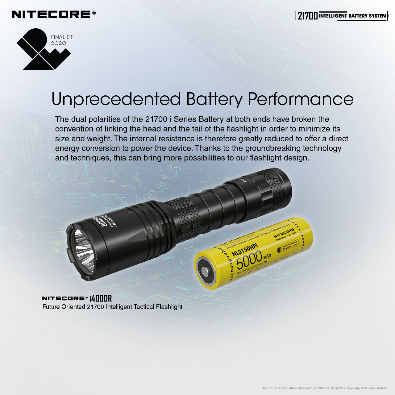 LED NITECORE ML21 Magnetic Light 21700 Intelligent Battery System 4