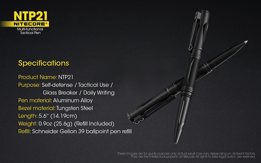 Tactical Pen NITECORE NTP21 Multifanctional 12